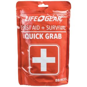 Life+ Gear 88-Piece Quick Grab-N-Go First Aid And Survival Kit