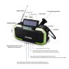 Solar Powered Hand Crank Radio Flashlight With Power Bank