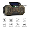 Solar Powered Hand Crank Radio Flashlight With Power Bank