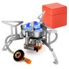 Foldable Stainless Steel Camping Stove with Carrying Case