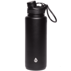 TAL Stainless Steel Double Wall Water Bottle 40 fl oz, Black