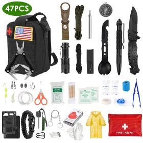 47Pcs Emergency Survival Kit Survival Gear Equipment Tool