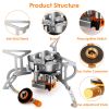 Foldable Stainless Steel Camping Stove with Carrying Case