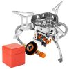 Foldable Stainless Steel Camping Stove with Carrying Case