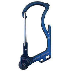 Firebiner- Stainless Steel Carabiner With EverSpark System (Color: BlueRiver)