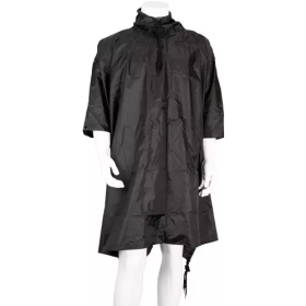 Ripstop Poncho (Color: Black)