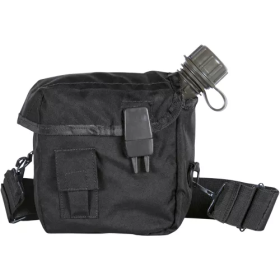 2Qt Canteen Cover-Shoulder Strap (Color: Black)