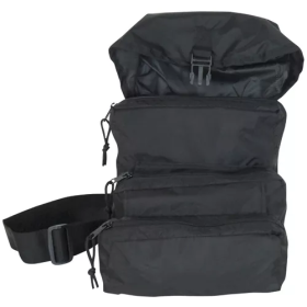 Black Tactical Polyester Trifold Medical Bag & First Aid Kit (Color: Black)