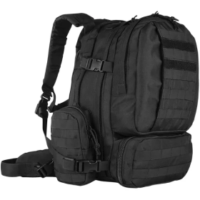 Advanced 2-Day Combat Pack- Extra Heavy Weight 600 Denier (Color: Black)