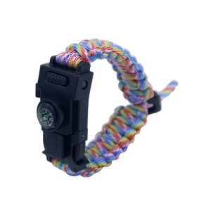 Paracord Survival Bracelet (Color: Rainbow)